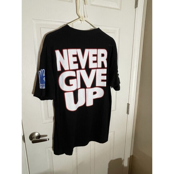 WWE John Cena Shirt Men's L Hustle Loyalty Respect Never Give Up Authentic Wear - Picture 1 of 6